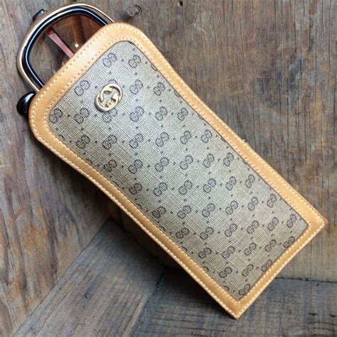 gucci glasess case|vintage Gucci eyeglass case.